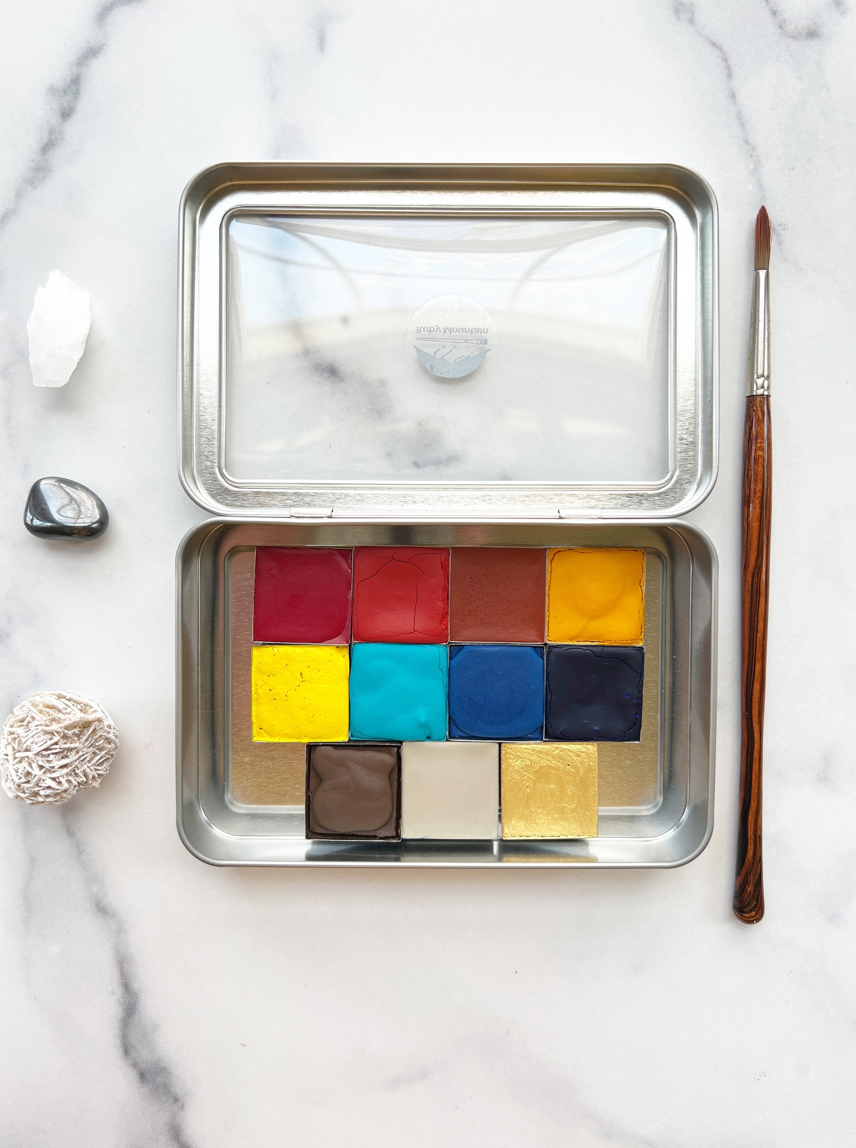 Canyon Primaries Set, a palette of handmade watercolor paint