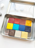 Canyon Primaries Set, a palette of handmade watercolor paint