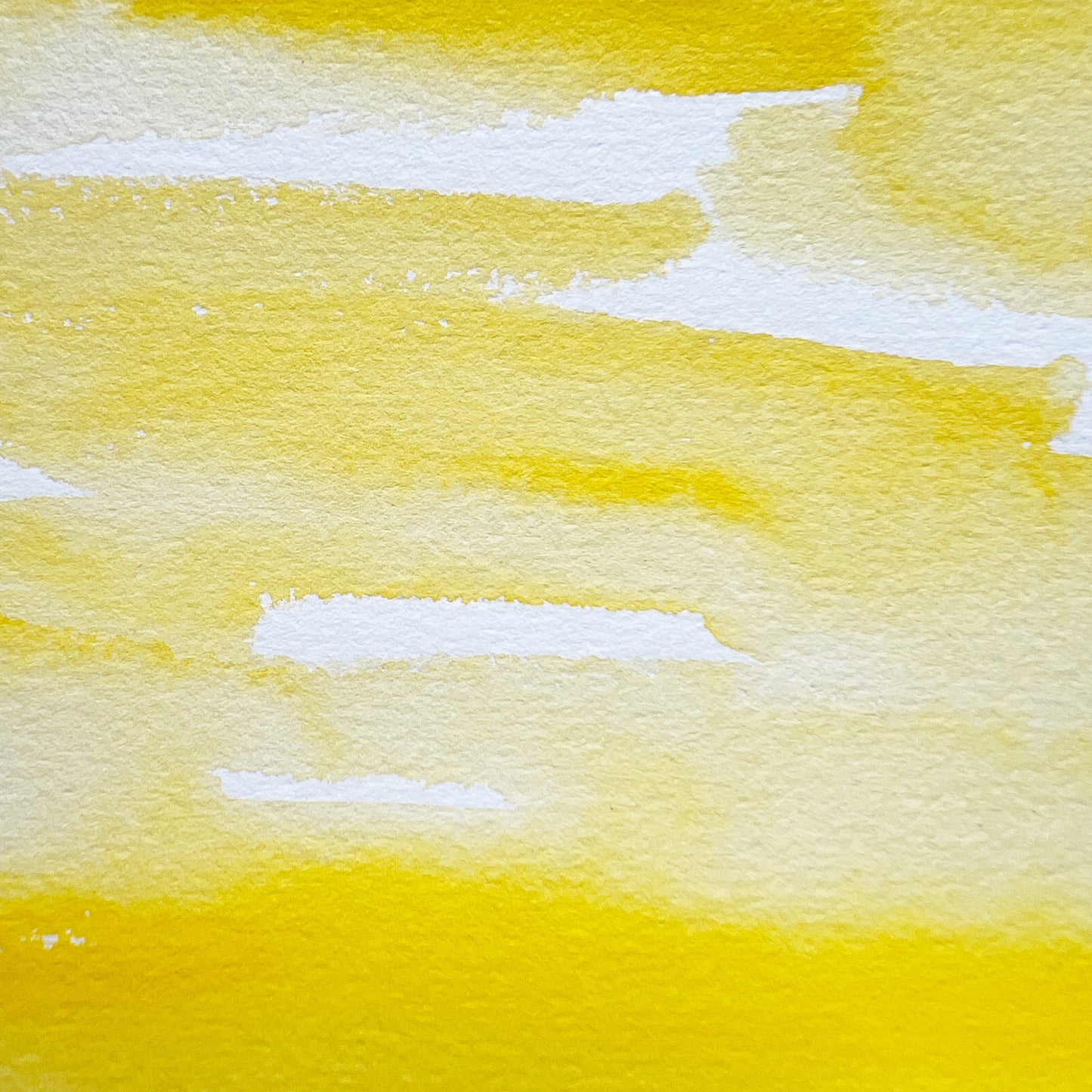 Primary Yellow. Half pan or bottle cap of handmade watercolor paint