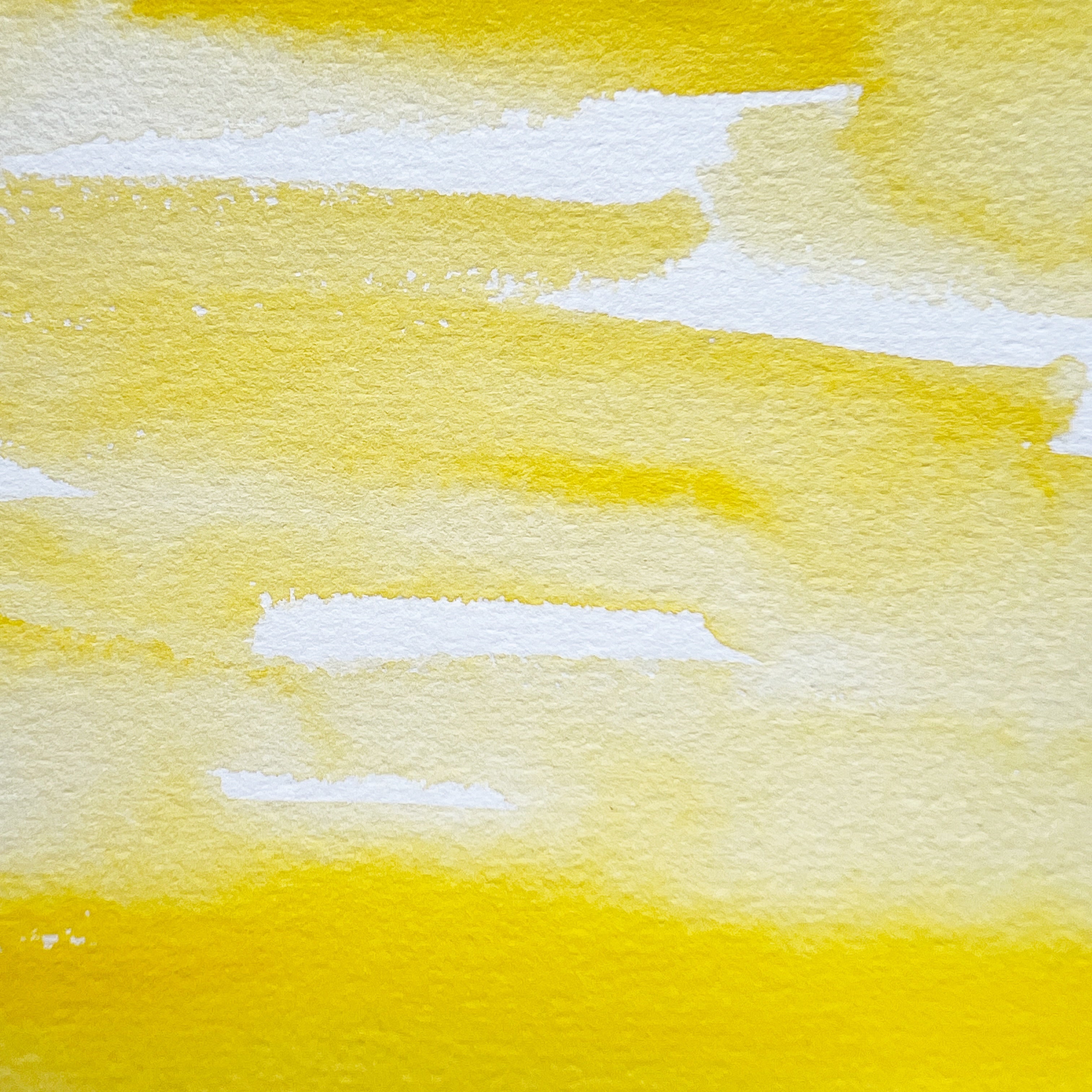 Primary Yellow. Half pan or bottle cap of handmade watercolor paint