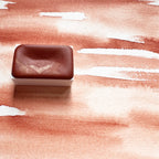 Ercolano Red. Half pan or bottle cap of handmade watercolor paint