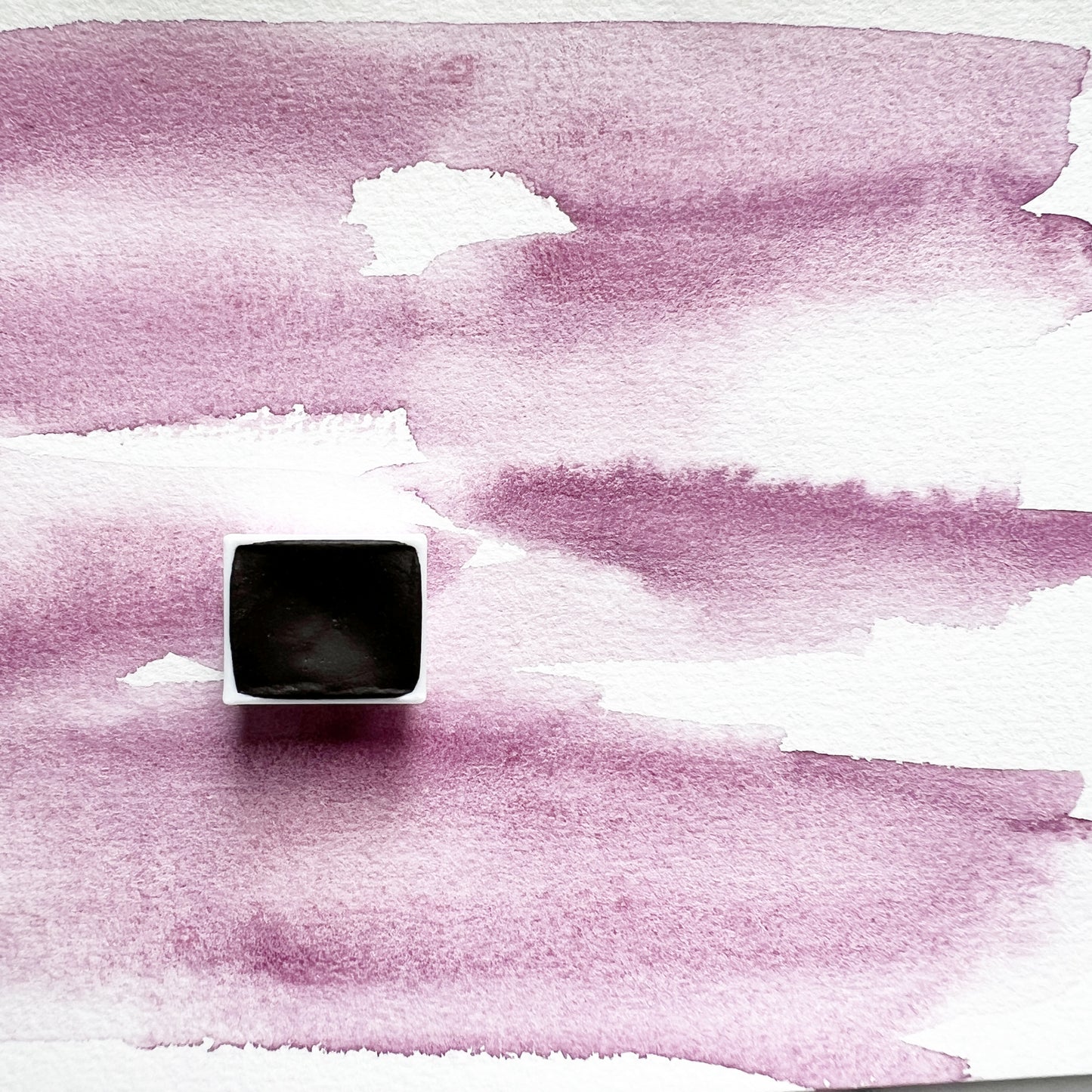 Corinthian Purple. Half pan or bottle cap of handmade watercolor paint