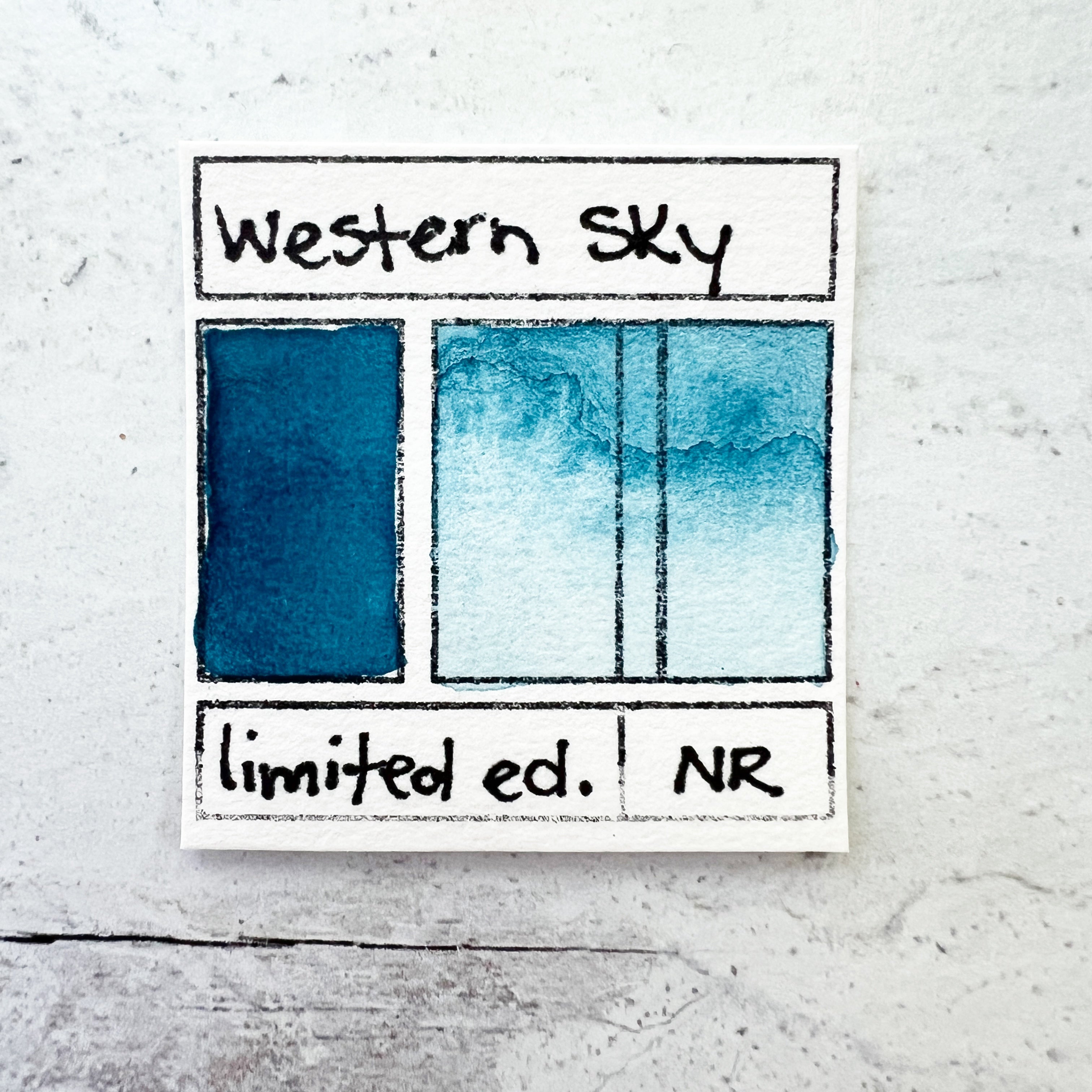 Western Sky. Half pan, full pan or bottle cap of handmade watercolor paint