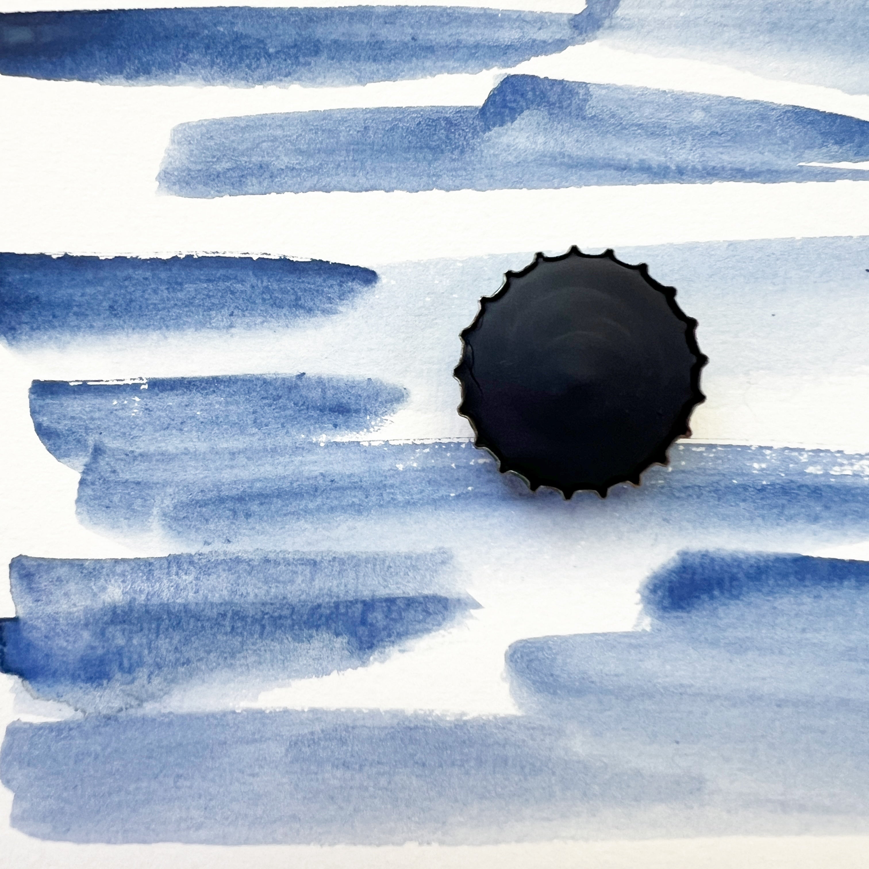 Dark Sky. Half pan, full pan or bottle cap of handmade watercolor paint