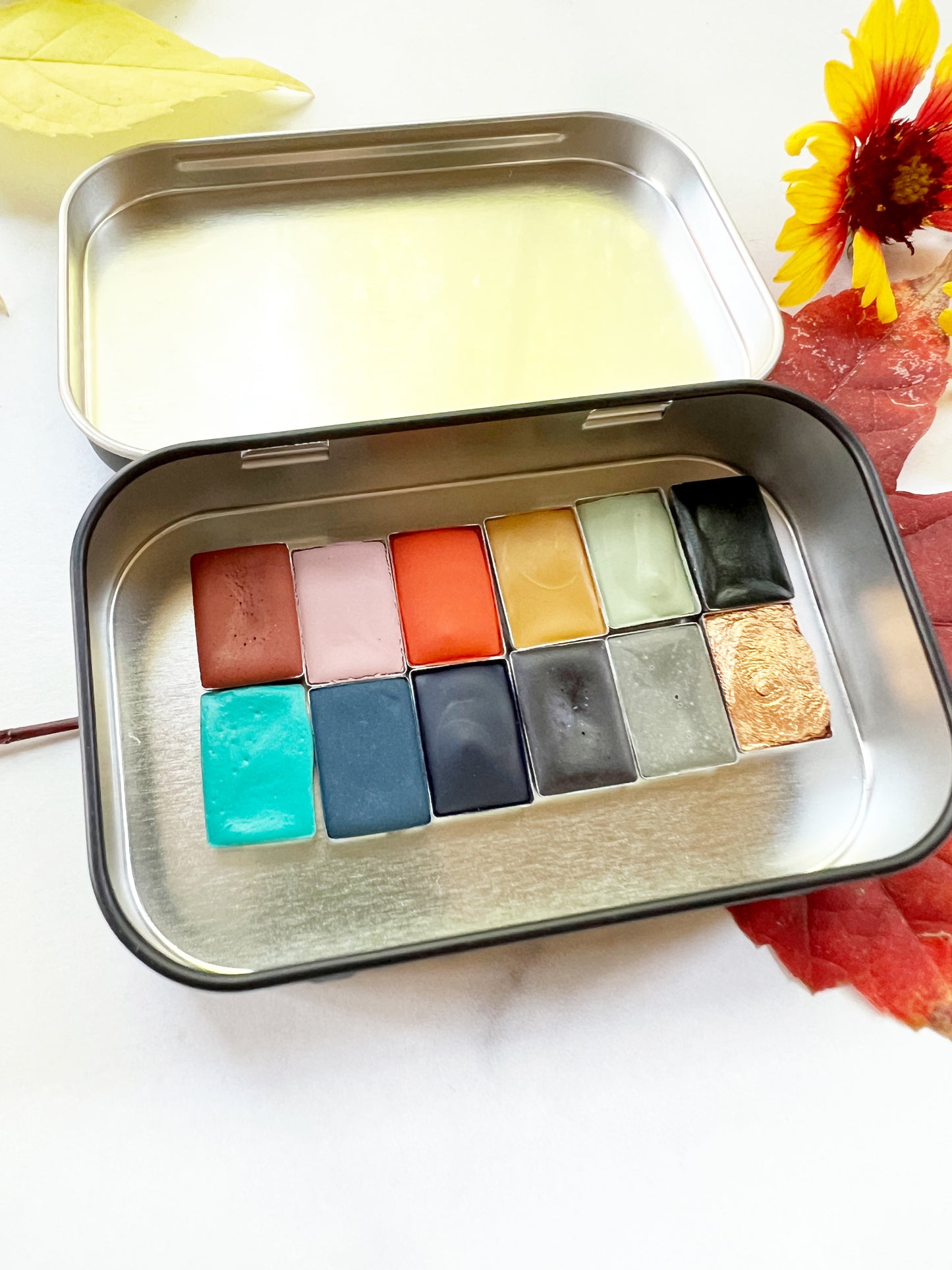 Lost Desert Highway Set, a mini pan set of handmade watercolors