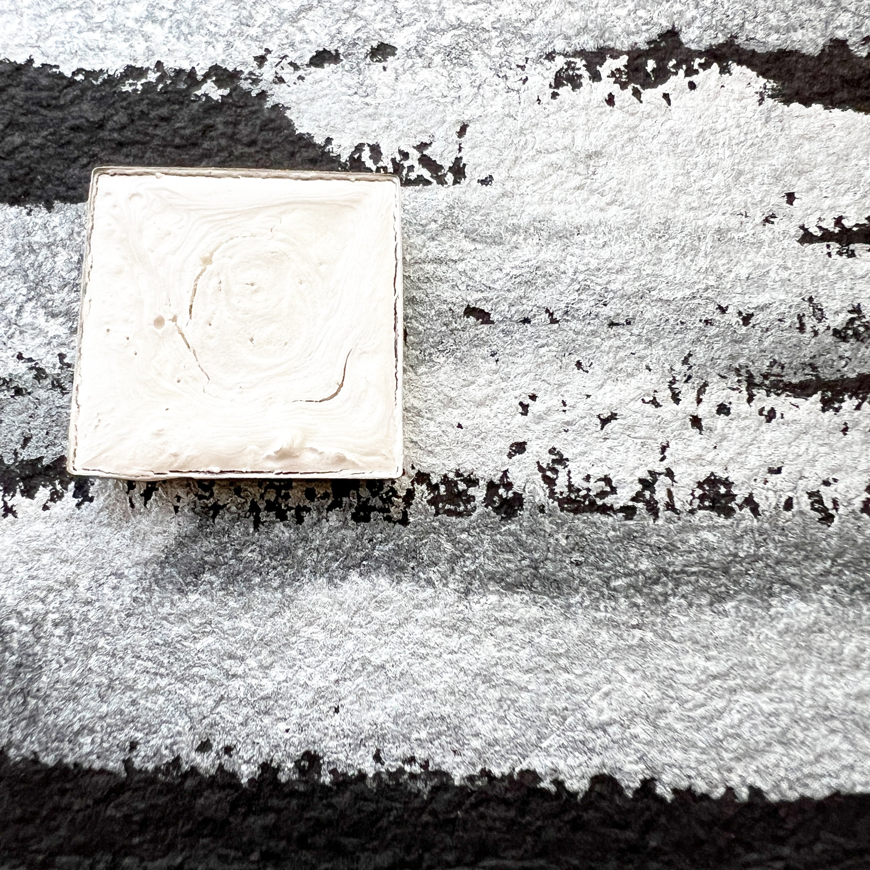 White Satin. Half pan, full pan or bottle cap of handmade watercolor paint