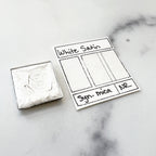 White Satin. Half pan, full pan or bottle cap of handmade watercolor paint