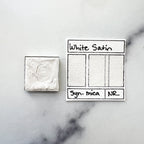 White Satin. Half pan, full pan or bottle cap of handmade watercolor paint