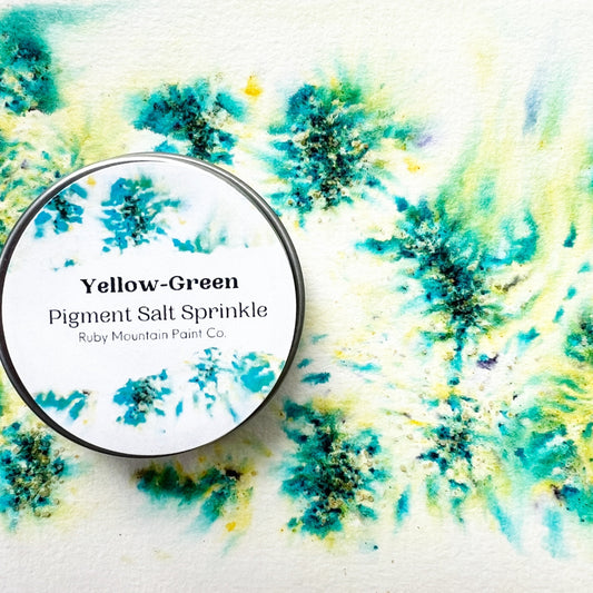 Yellow-Green Pigment Salt Sprinkle