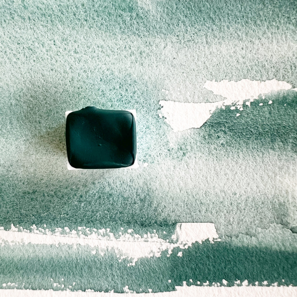 Redwood Grove. Half pan, full pan or bottle cap of handmade watercolor paint