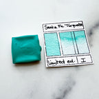 Santa Fe Turquoise. Half pan, full pan or bottle cap of handmade watercolor paint