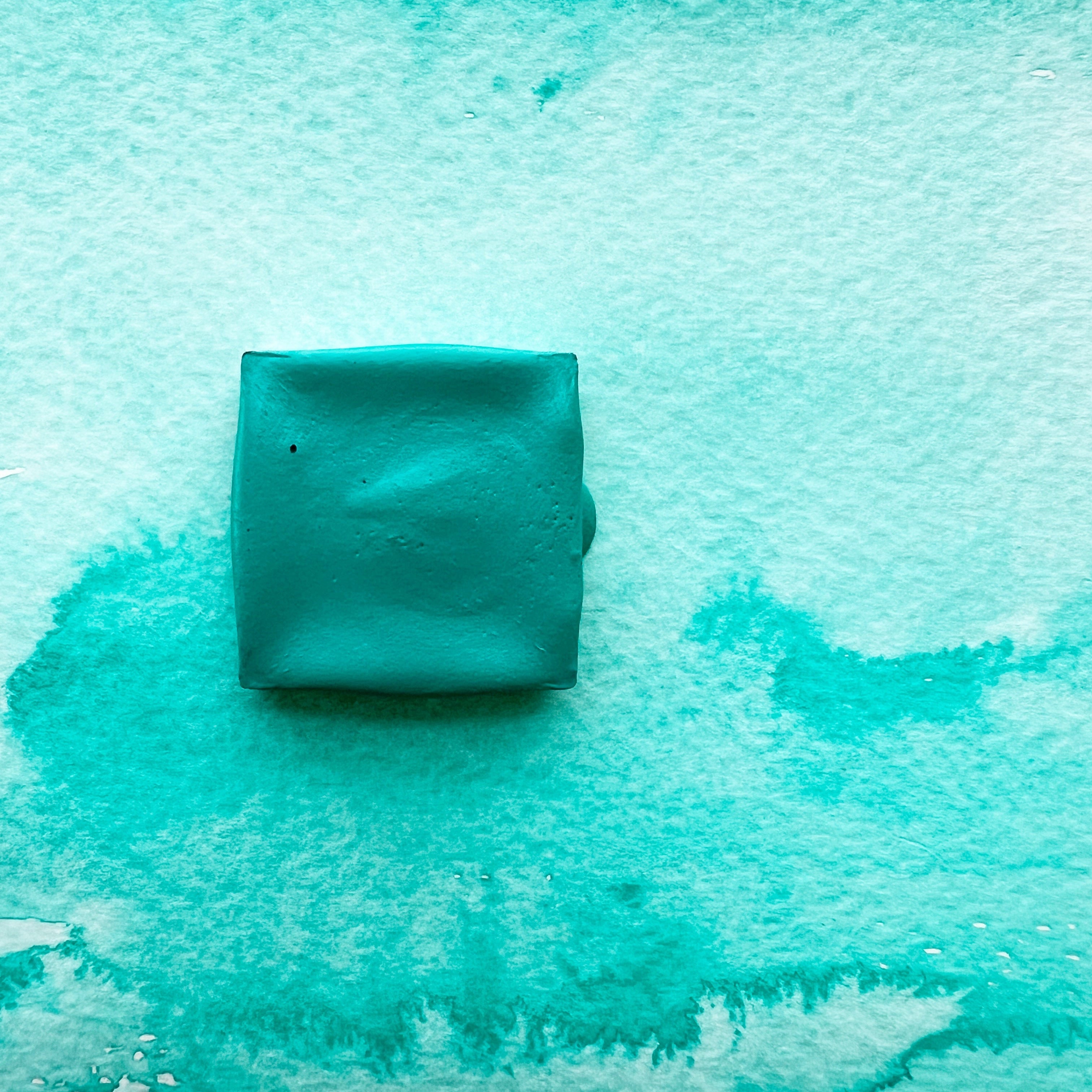 Santa Fe Turquoise. Half pan, full pan or bottle cap of handmade watercolor paint