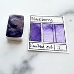 Blackberry. Half pan, full pan or bottle cap of handmade watercolor paint