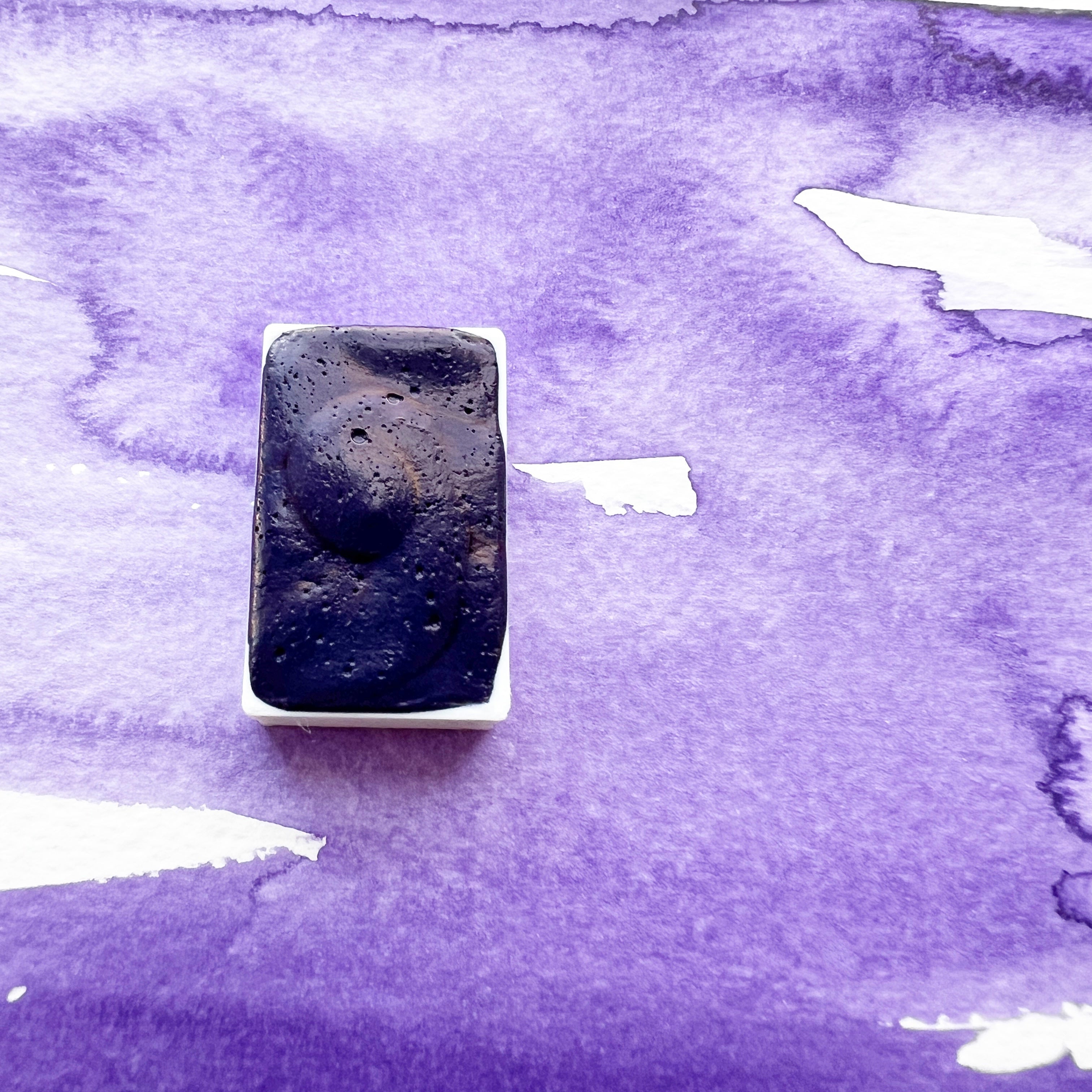 Blackberry. Half pan, full pan or bottle cap of handmade watercolor paint