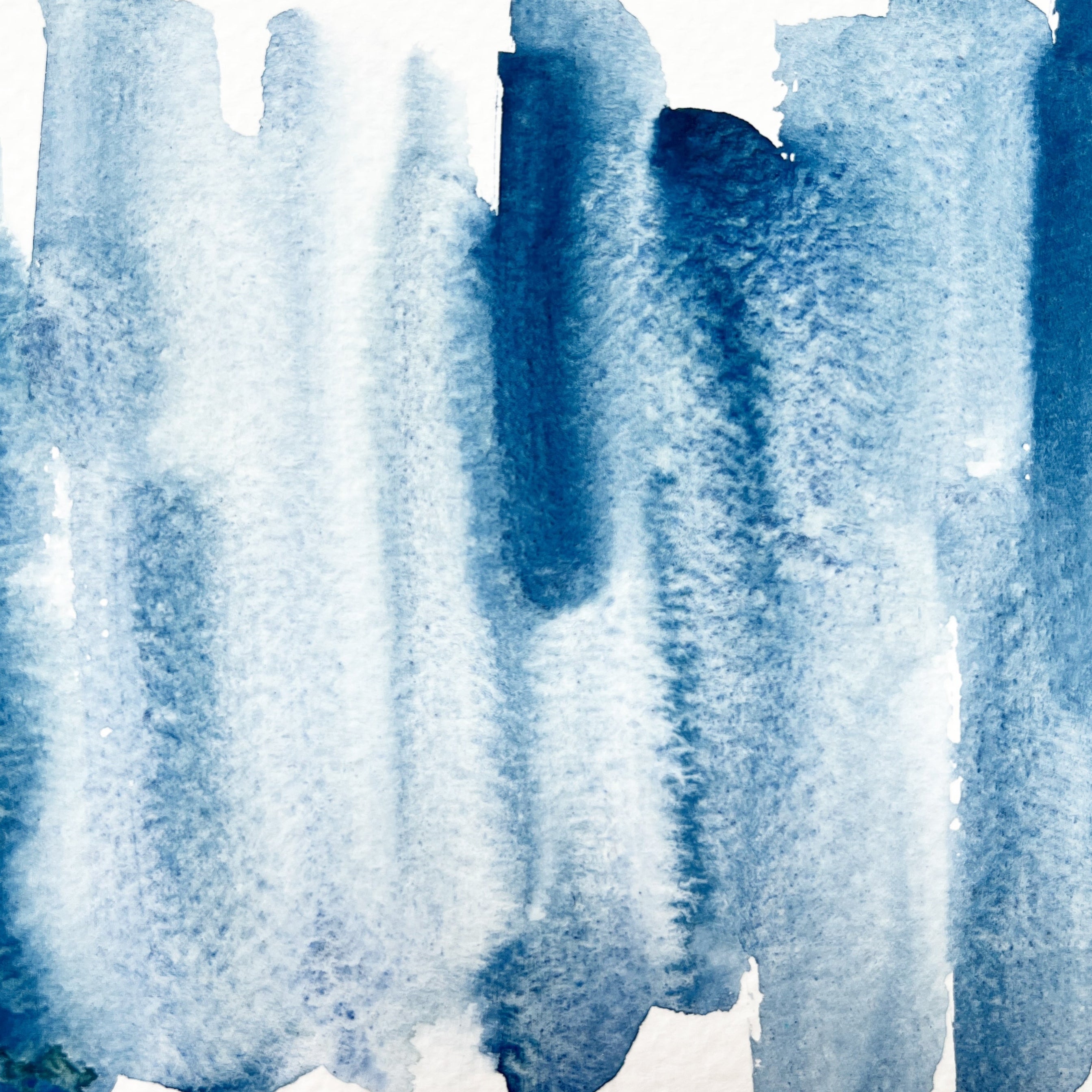 Ocean. Individual pan of handmade watercolor paint