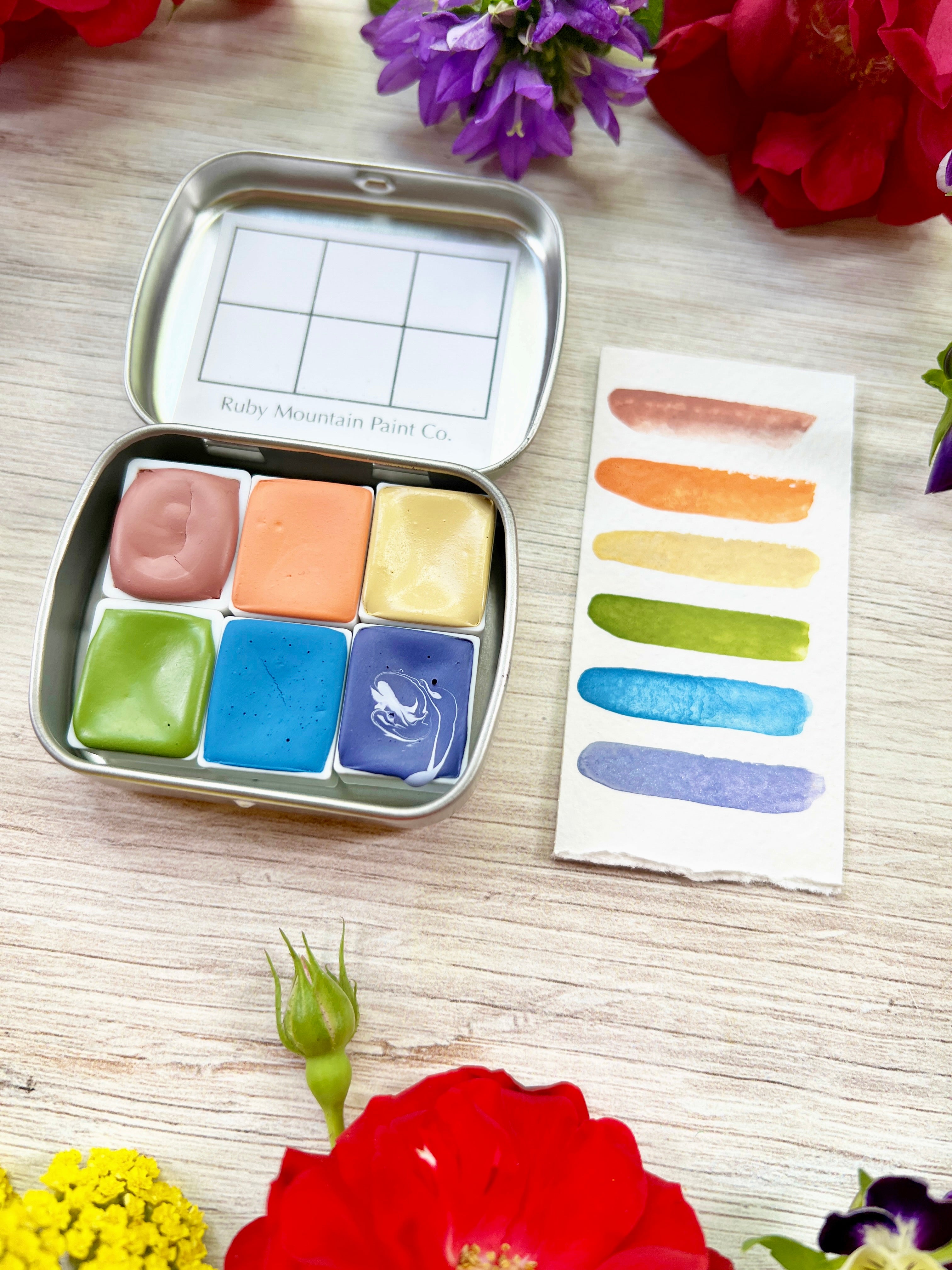 Mountain Meadow Palette, in 3 different palette types