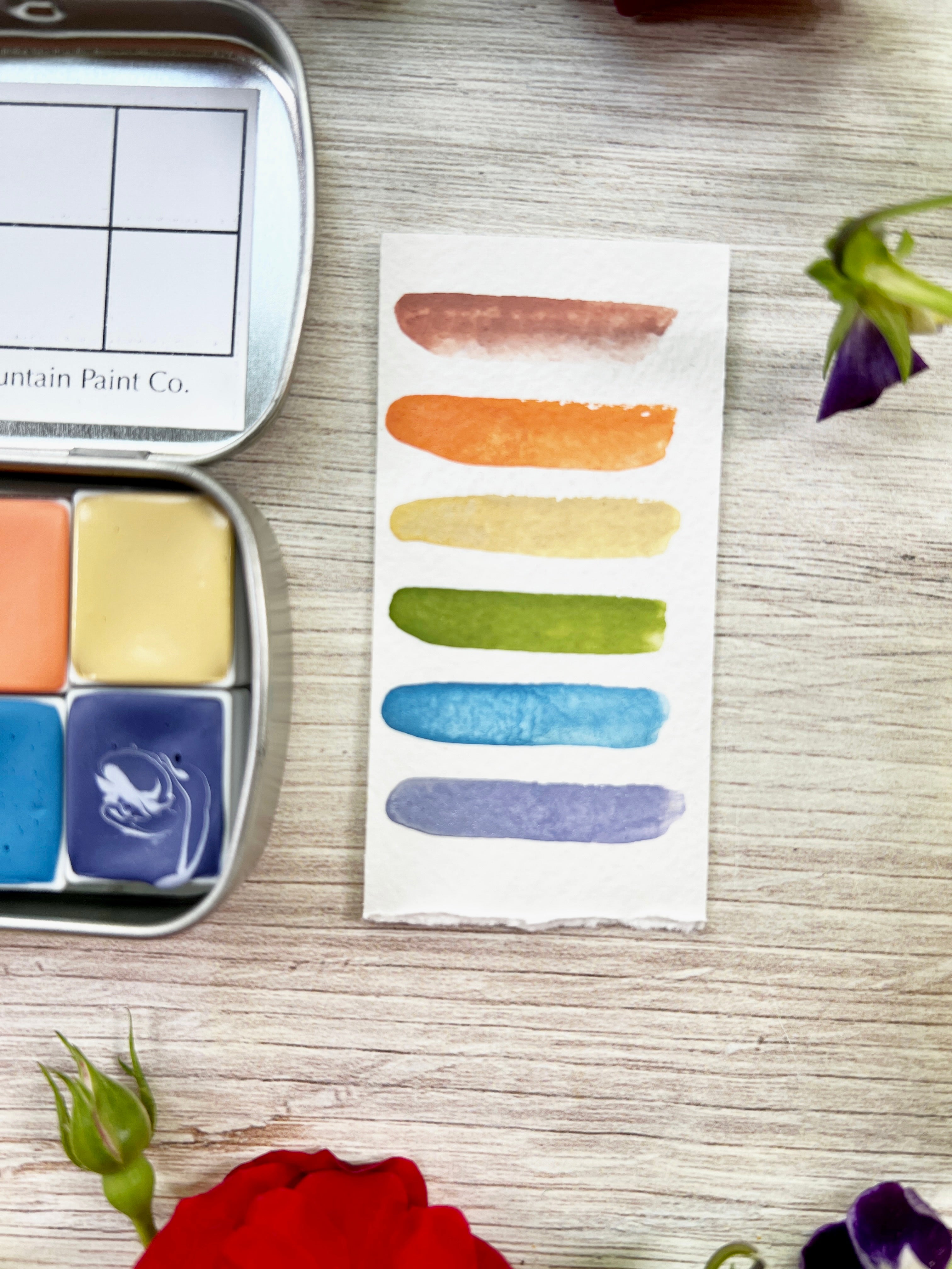 Mountain Meadow Palette, in 3 different palette types
