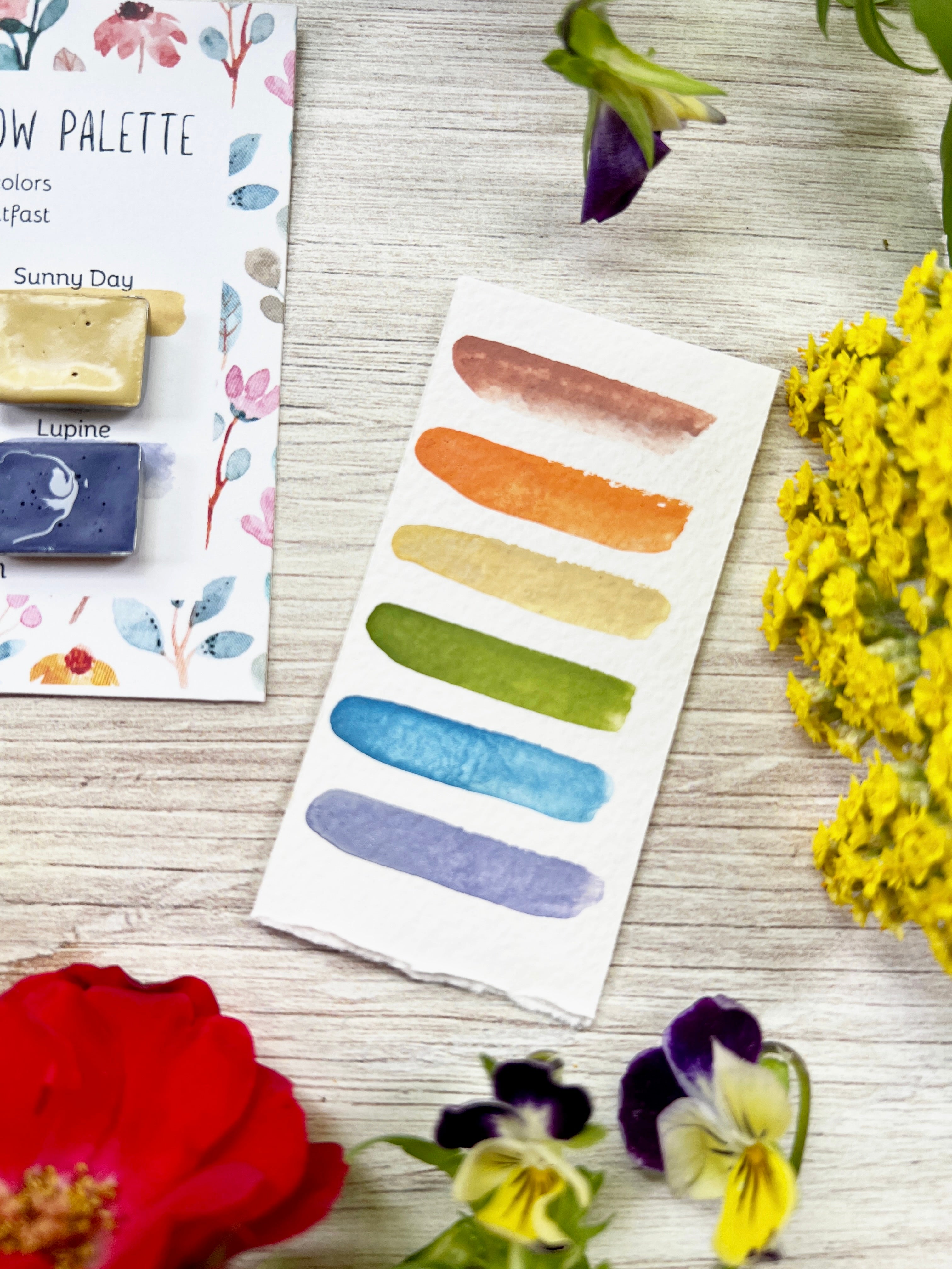 Mountain Meadow Palette, in 3 different palette types