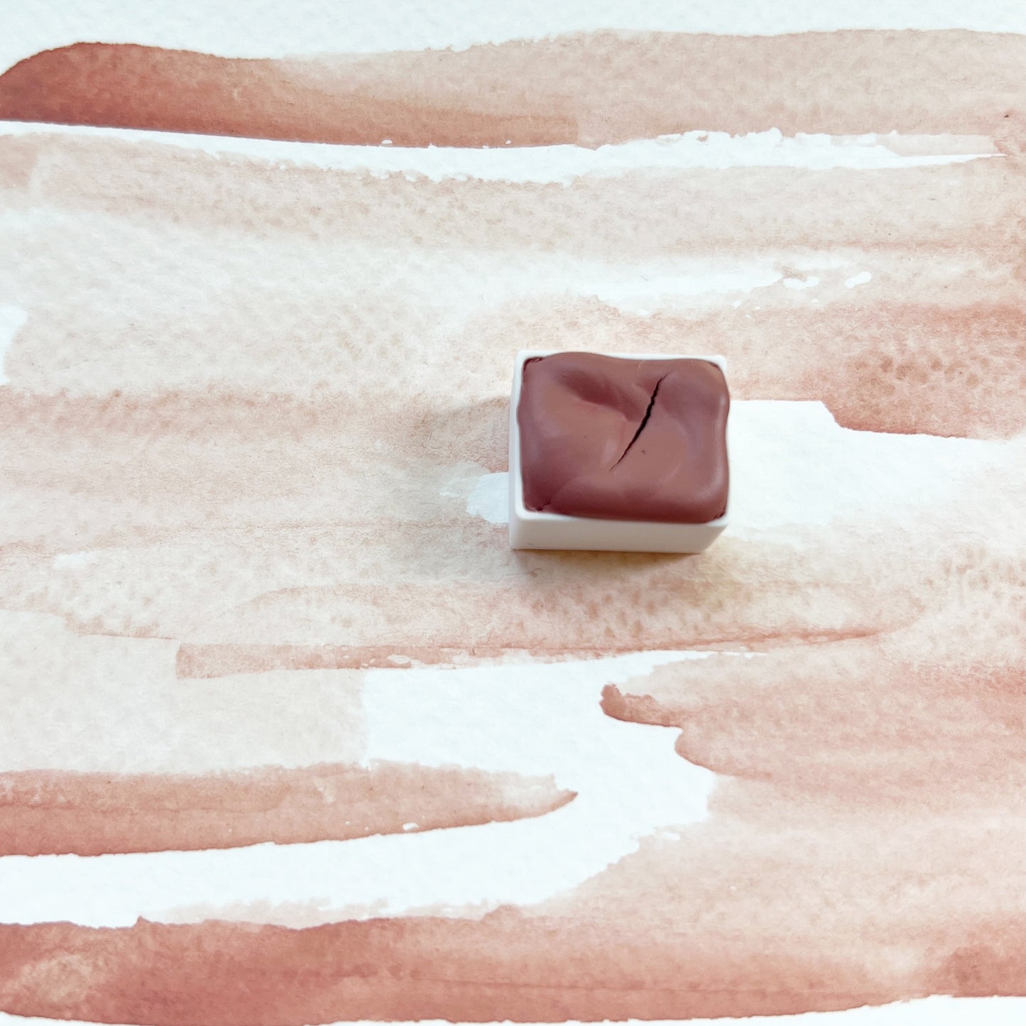 Summer Blush. Individual pan of handmade watercolor paint