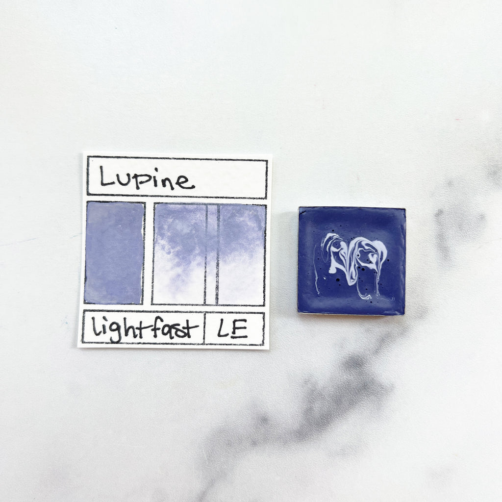Lupine. Individual pan of handmade watercolor paint