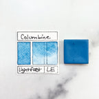 Columbine. Individual pan of handmade watercolor paint