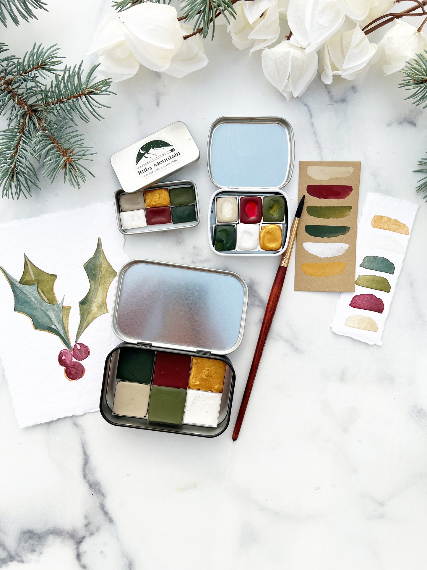 Home for the Holidays, a holiday palette in three sizes