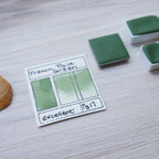 French Pale Green. Half pan, full pan or bottle cap of handmade watercolor paint