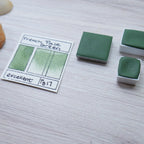 French Pale Green. Half pan, full pan or bottle cap of handmade watercolor paint