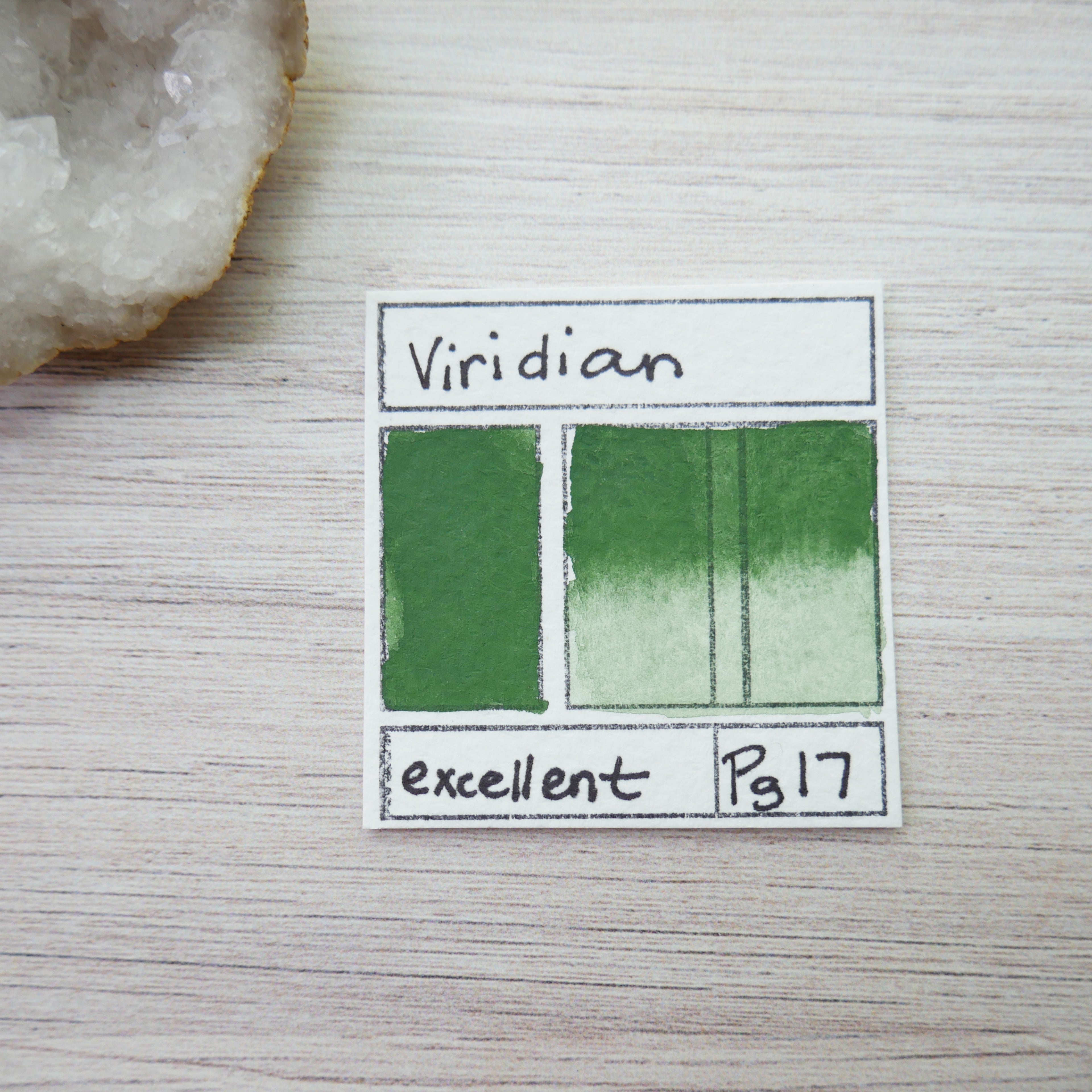 Viridian. Half pan, full pan or bottle cap of handmade watercolor paint