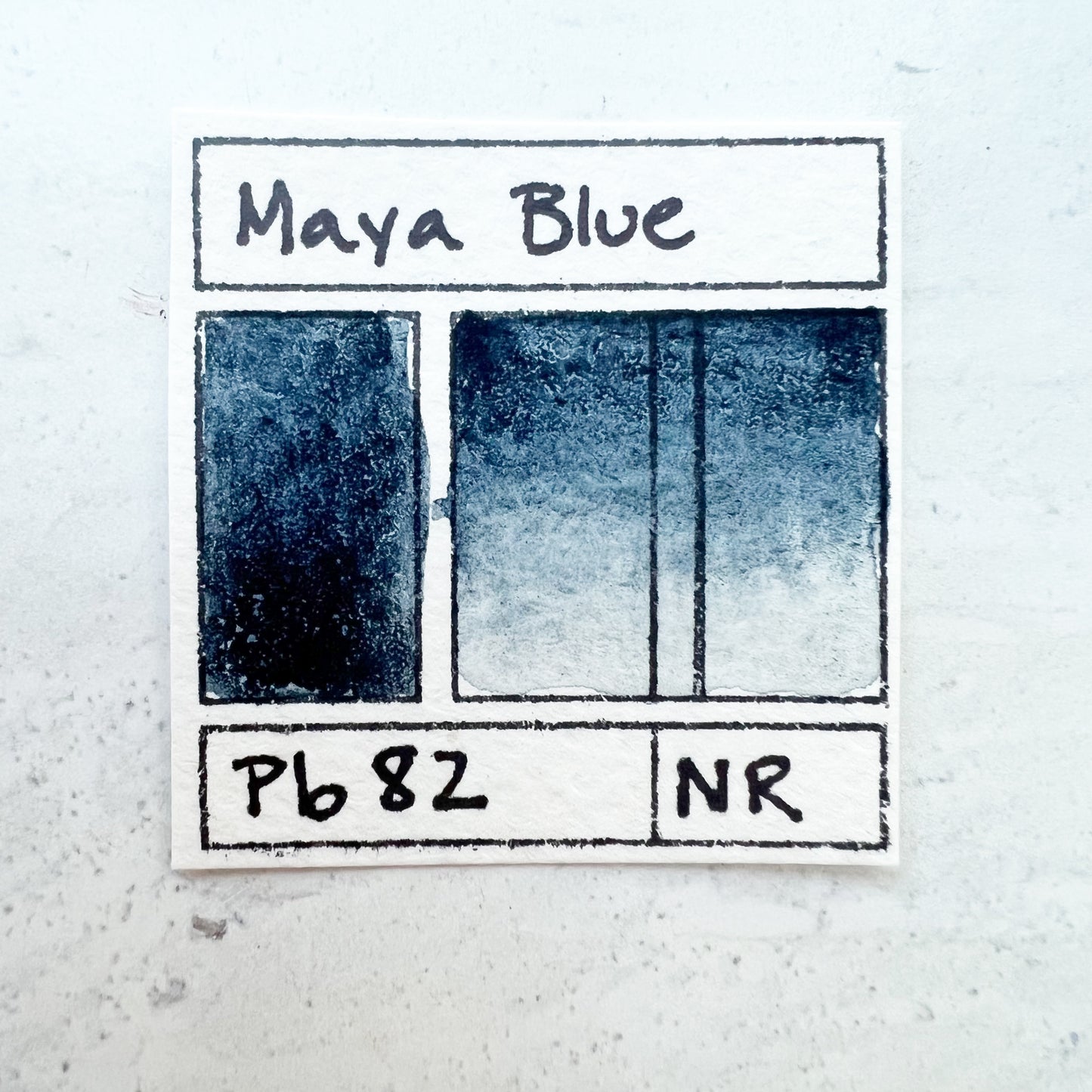 Maya Blue Deep. Half pan, full pan or bottle cap of handmade watercolor paint