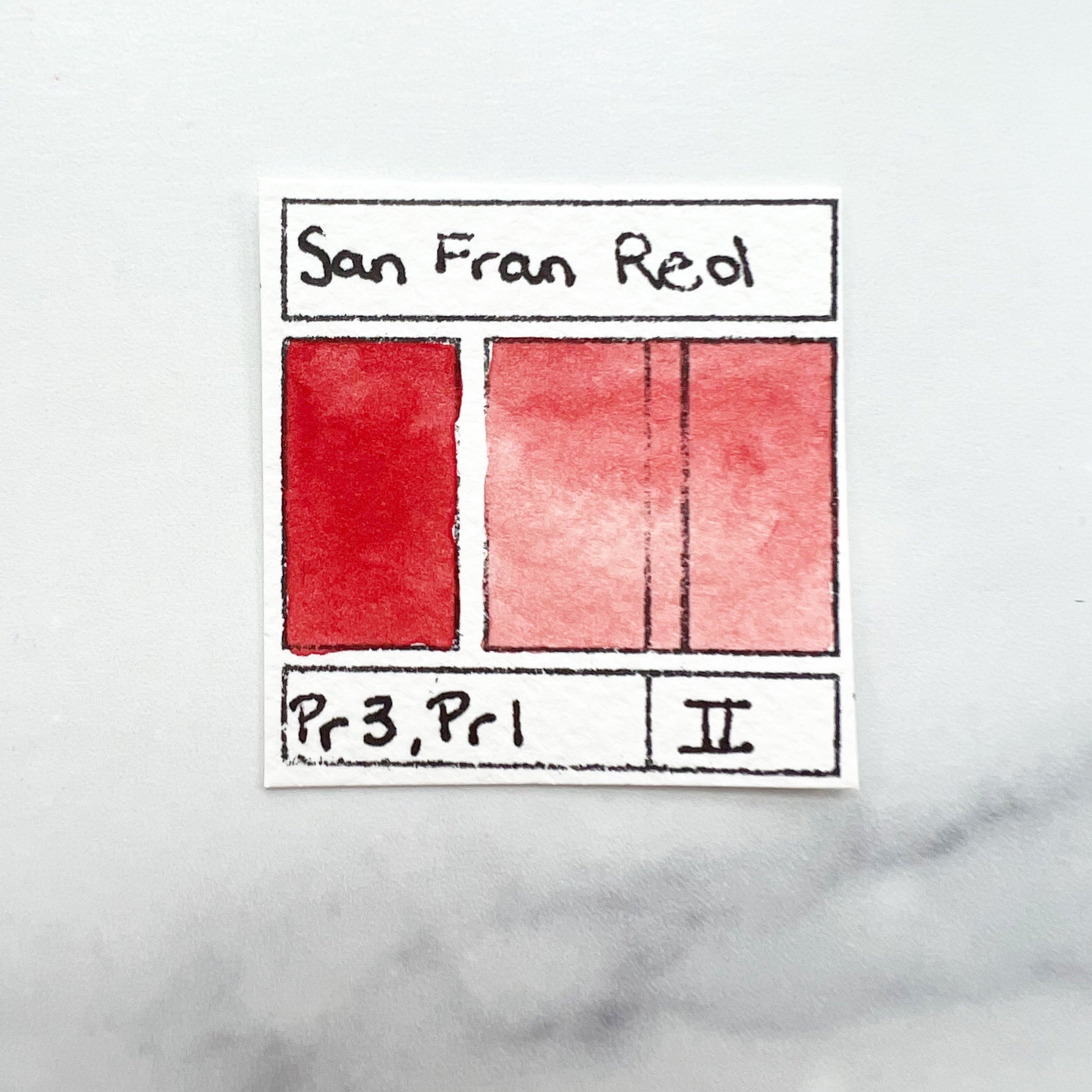 San Francisco Red. Half pan, full pan or bottle cap of handmade watercolor paint