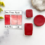 San Francisco Red. Half pan, full pan or bottle cap of handmade watercolor paint