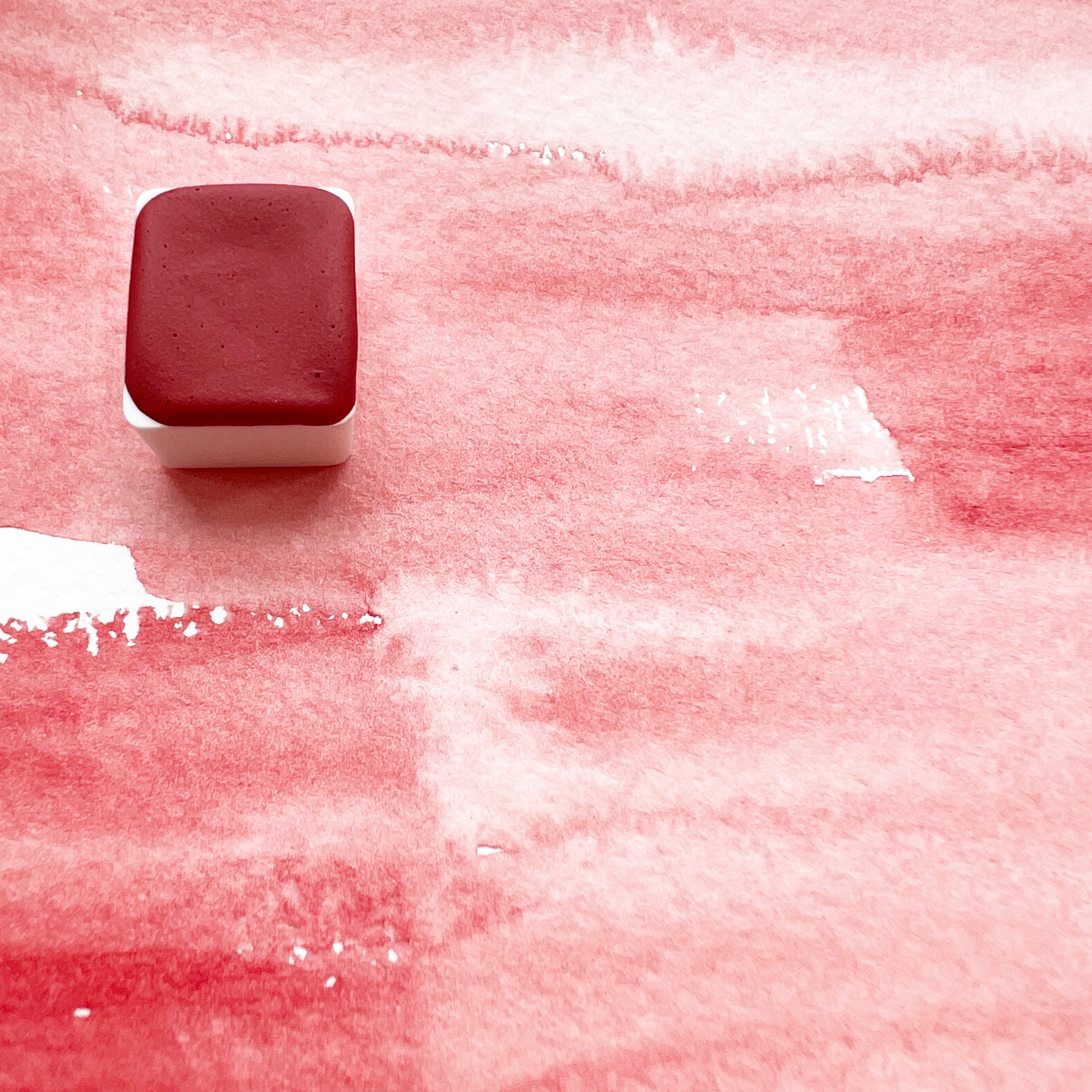San Francisco Red. Half pan, full pan or bottle cap of handmade watercolor paint