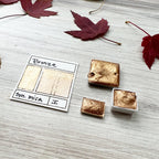 Bronze. Half pan, full pan or bottle cap of handmade watercolor paint