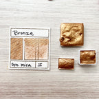 Bronze. Half pan, full pan or bottle cap of handmade watercolor paint