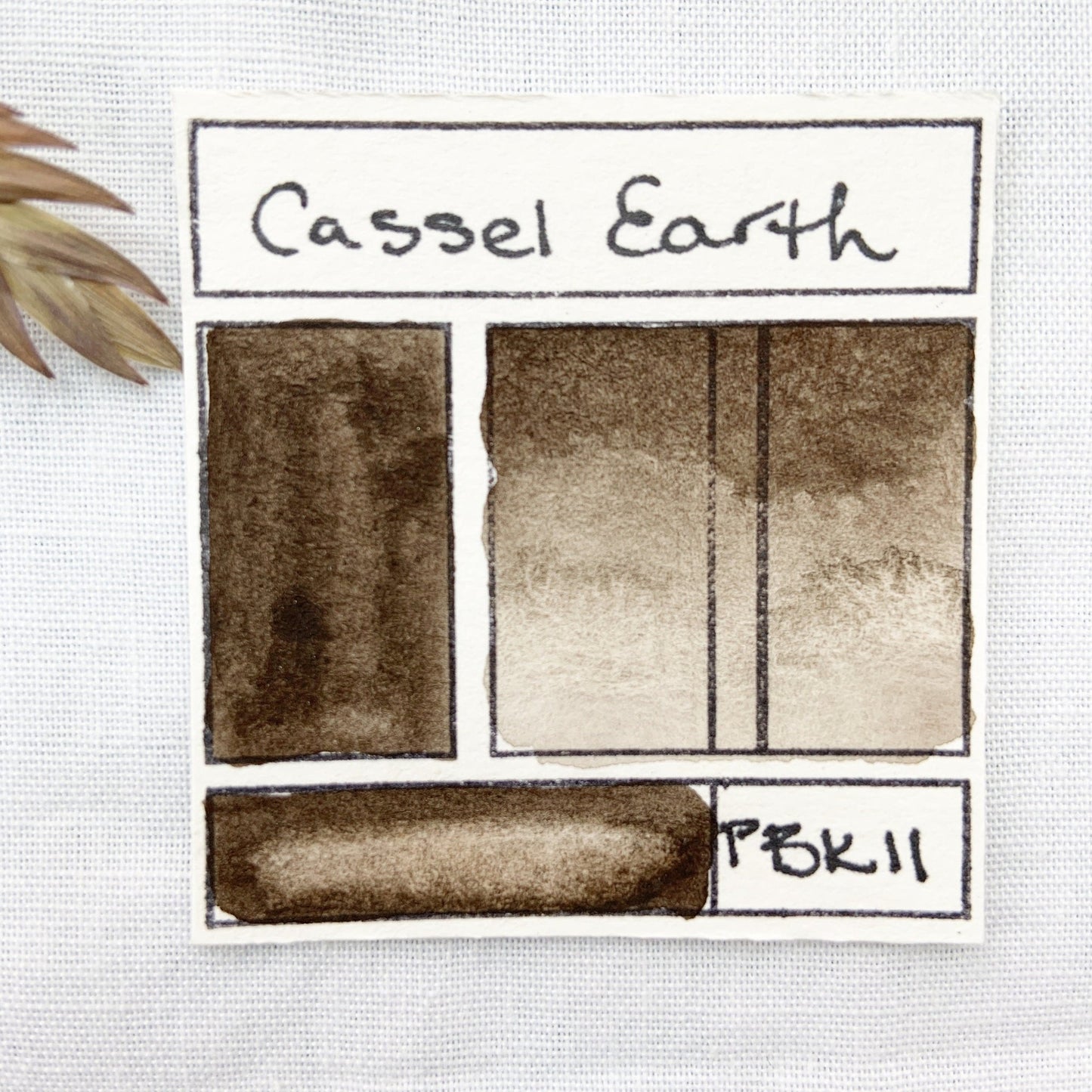 Cassel Earth. Half pan, full pan or bottle cap of handmade watercolor paint