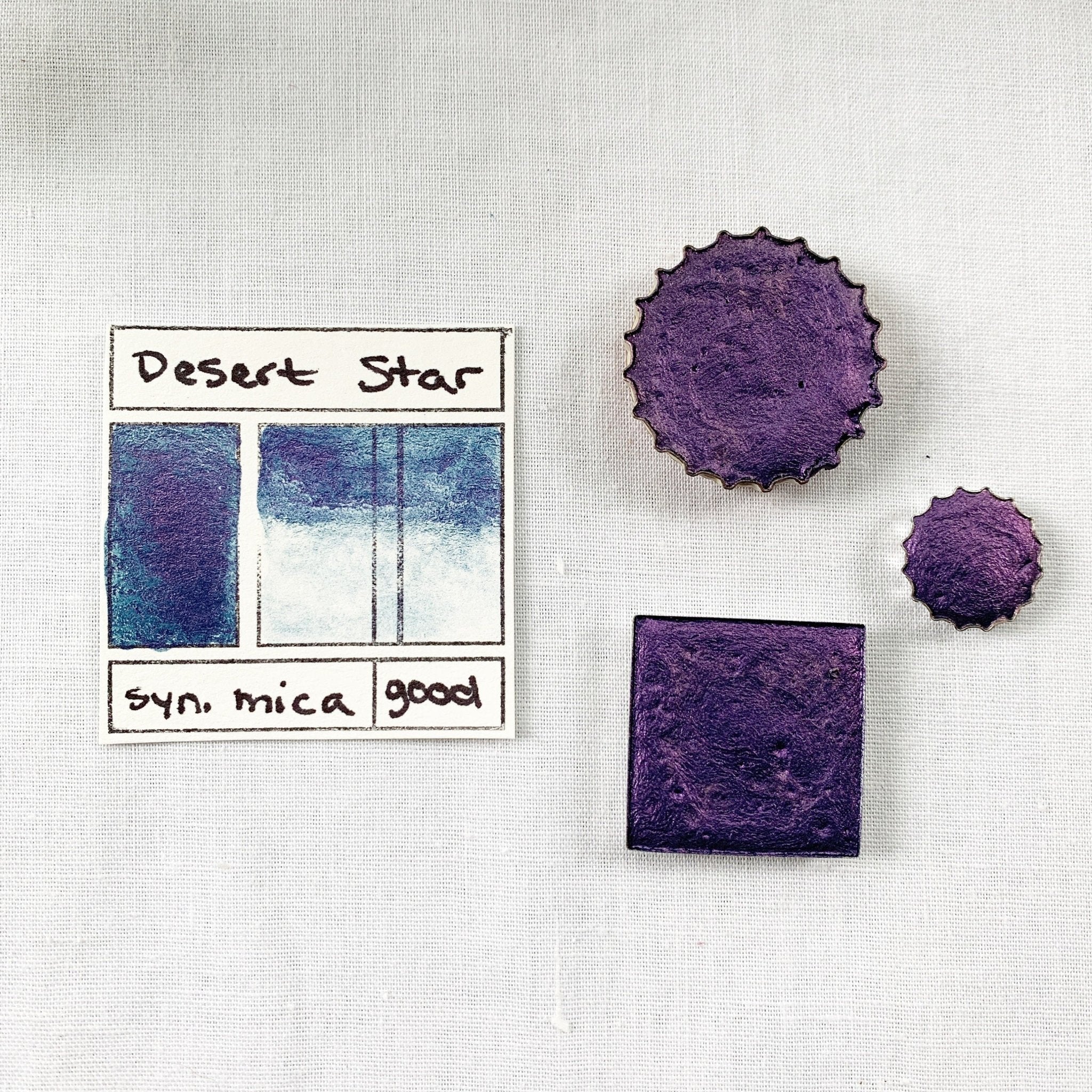 Desert Star. Half pan, full pan or bottle cap of handmade watercolor paint