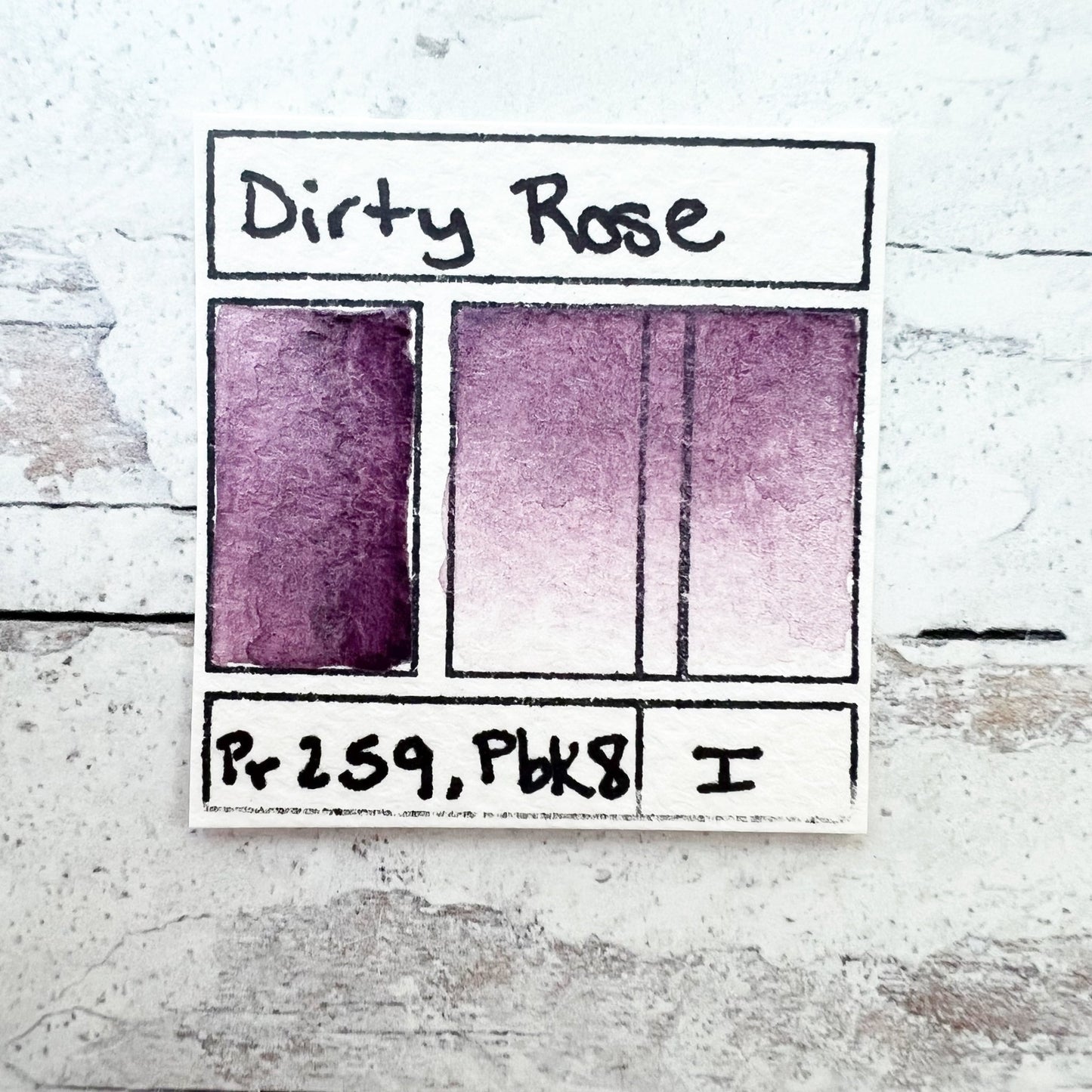 Dirty Rose. Half pan, full pan or bottle cap of handmade watercolor paint