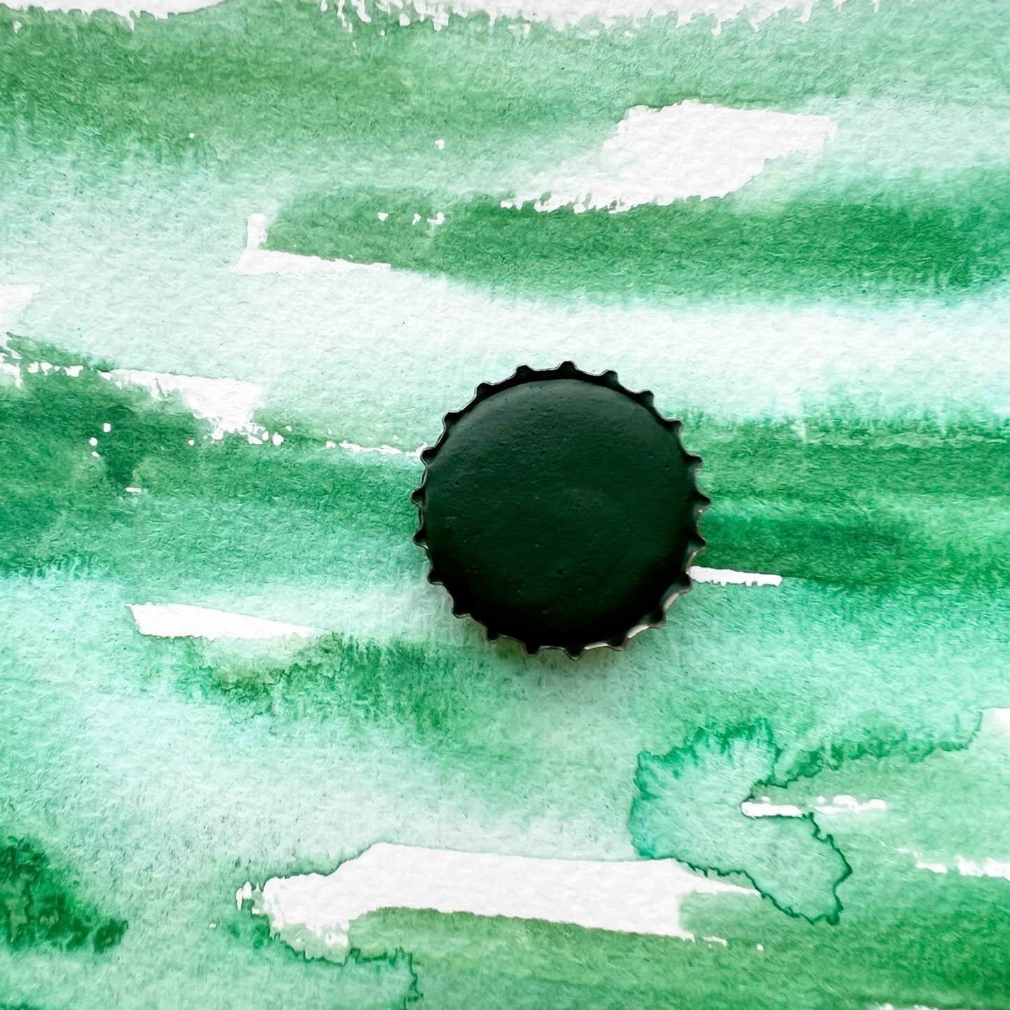 Emerald Pool. Half pan, full pan or bottle cap of handmade watercolor paint
