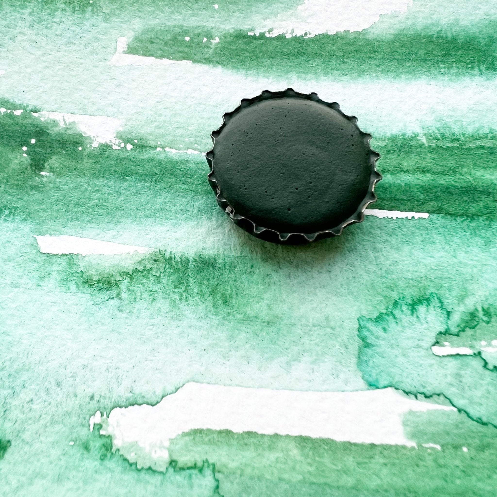 Emerald Pool. Half pan, full pan or bottle cap of handmade watercolor paint
