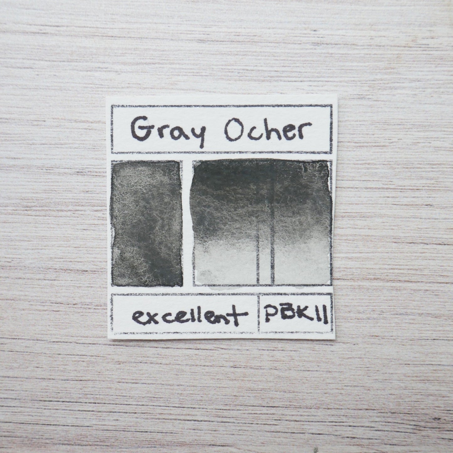 Gray Ocher. Half pan, full pan or bottle cap of handmade watercolor paint