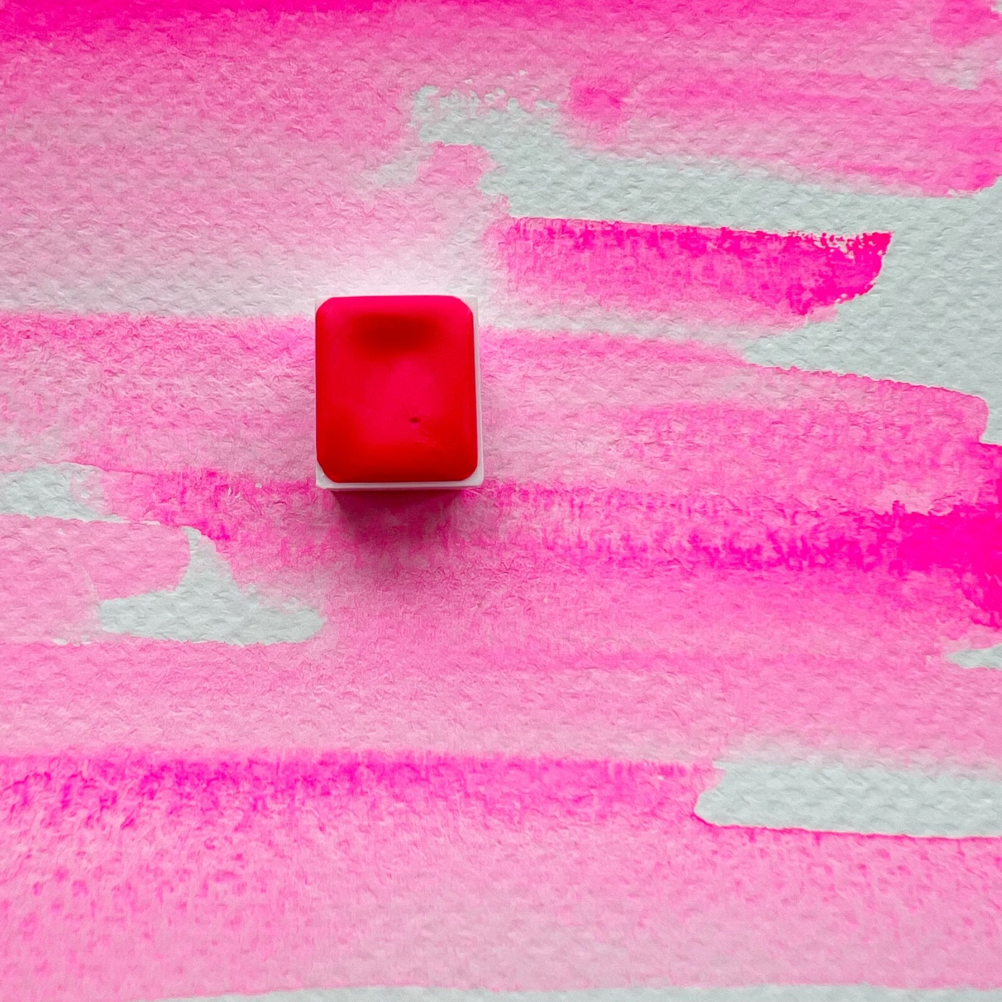 Hot Pink. Half pan, full pan or bottle cap of handmade watercolor paint