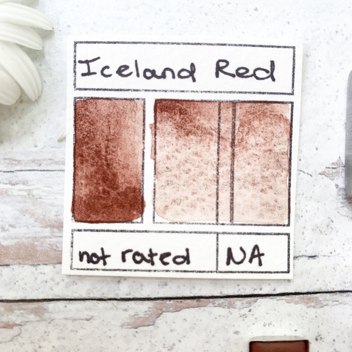 Iceland Red. Half pan, full pan or mini cap of handmade watercolor paint