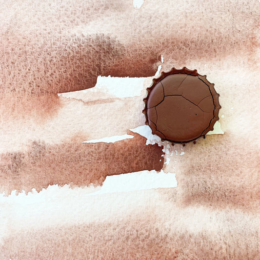 Natural Red. Half pan, full pan or bottle cap of handmade watercolor paint