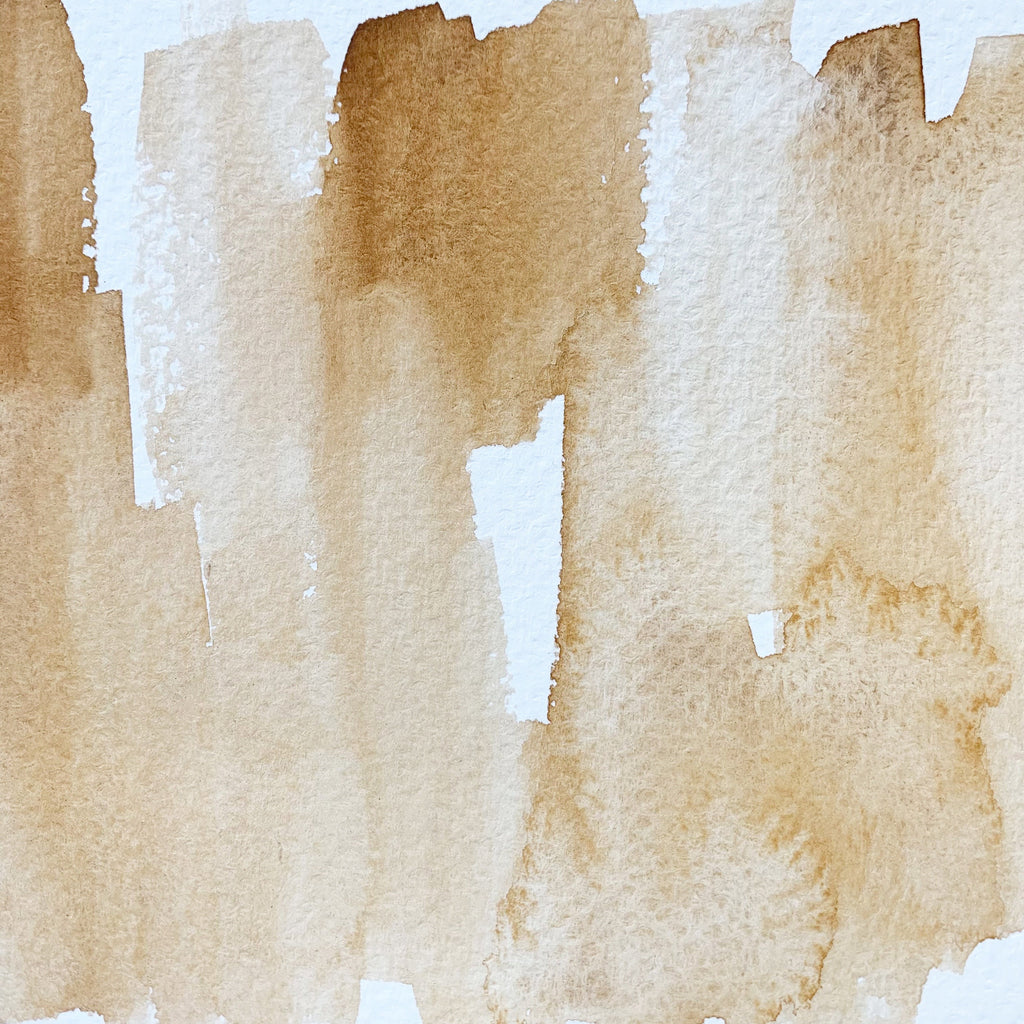 Natural Yellow. Half pan, full pan or bottle cap of handmade watercolor paint