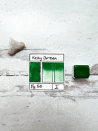 Kelly Green. Half pan, full pan or bottle cap of handmade watercolor paint
