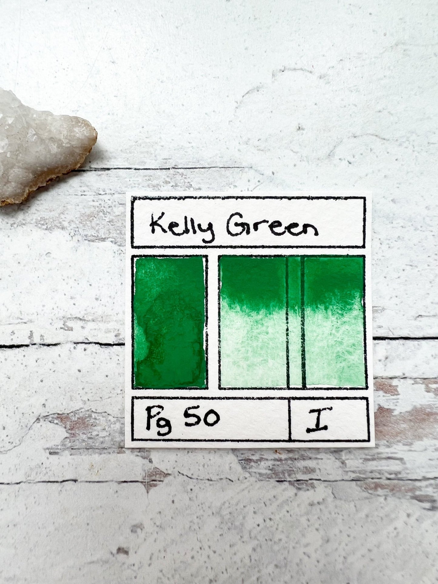 Kelly Green. Half pan, full pan or bottle cap of handmade watercolor paint