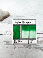 Kelly Green. Half pan, full pan or bottle cap of handmade watercolor paint