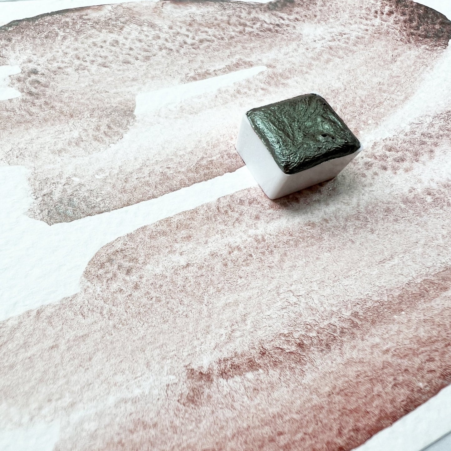 Mars Dust. Half pan, full pan or bottle cap of handmade watercolor paint
