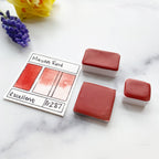 Maya Red. Half pan, full pan or bottle cap of handmade watercolor paint